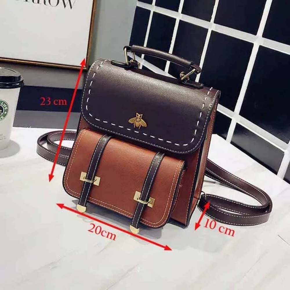 *NEW ROME Leather Backpack Shoulder Bag - Picture 8 of 8
